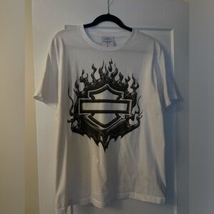 Post Malone x Harley Davidson black and white tee